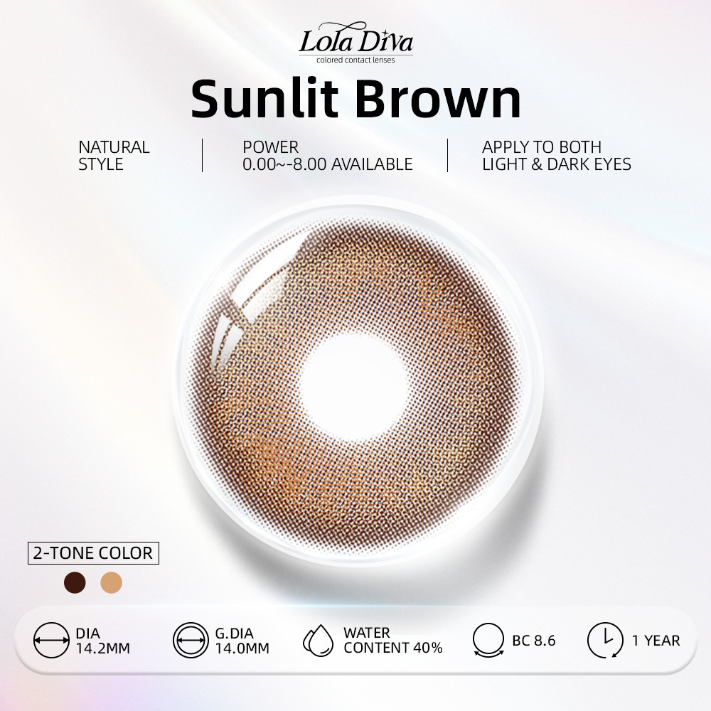 2pcs LolaDiva Sunlit Brown | 1-Year Contact Lenses