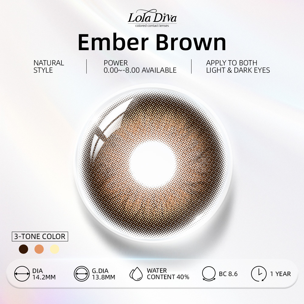 2pcs LolaDiva Ember Brown | 1-Year Contact Lenses