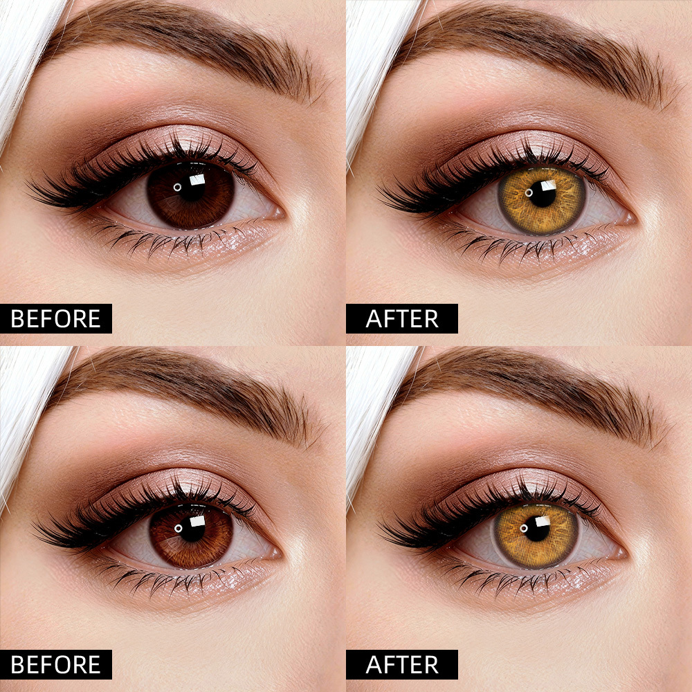 2pcs LolaDiva Golden Ray Brown | 1-Year Contact Lenses