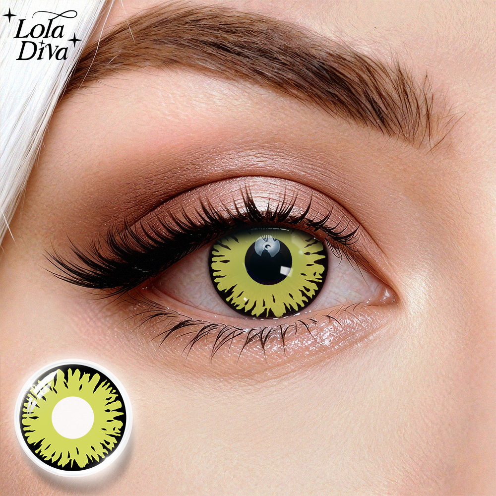 2pcs LolaDiva Toxic Mutant / Alien Flame | 1-Year Contact Lenses