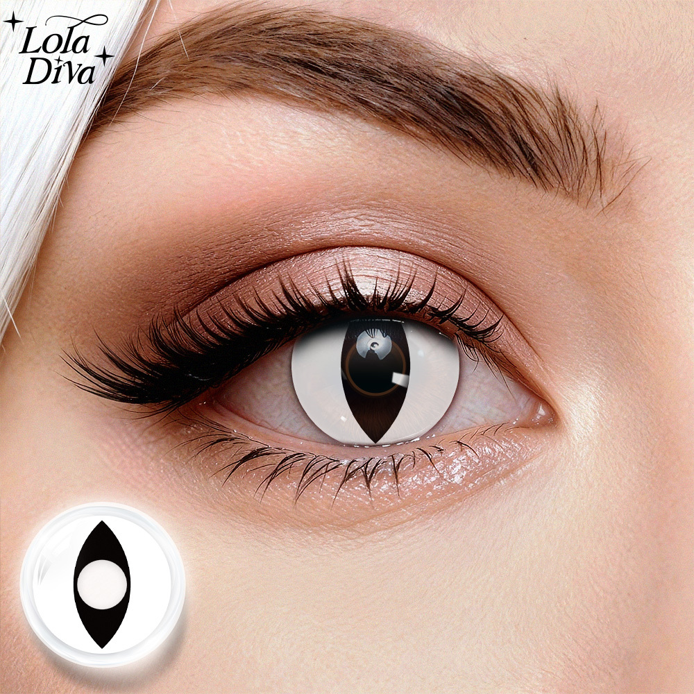 2pcs LolaDiva Abyss Serpent / Black Slit Pupil | 1-Year Contact Lenses