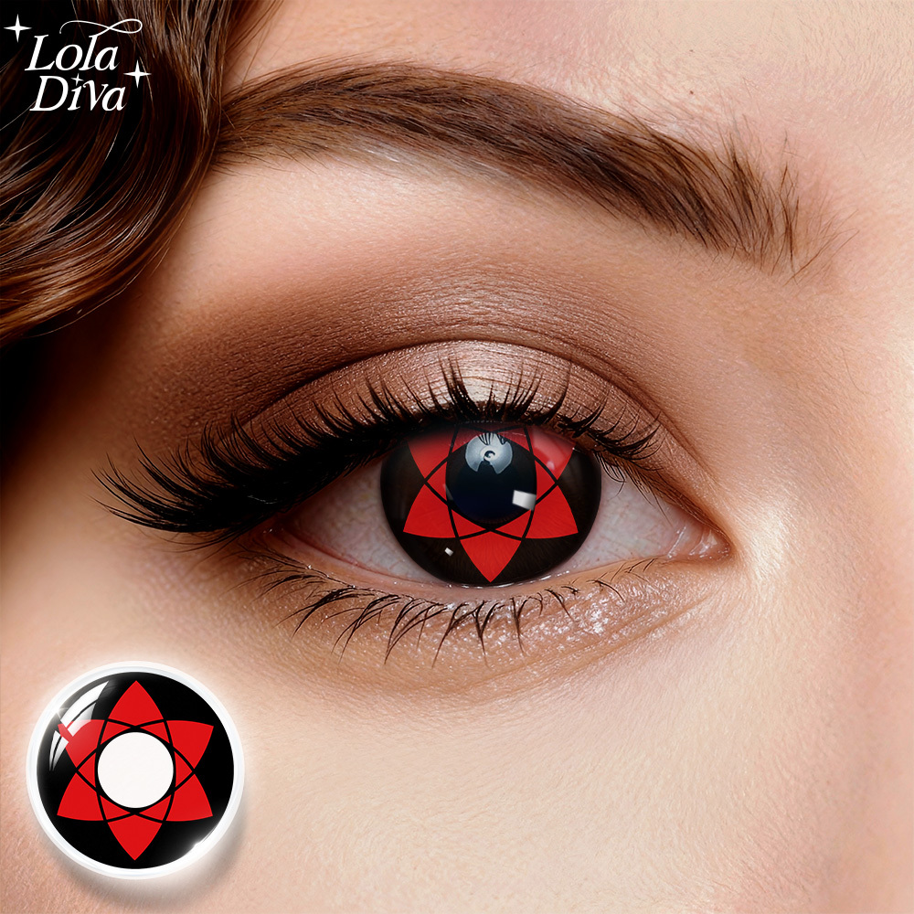 2pcs LolaDiva Six-Point Star / Pinwheel Swirl | 1-Year Contact Lenses