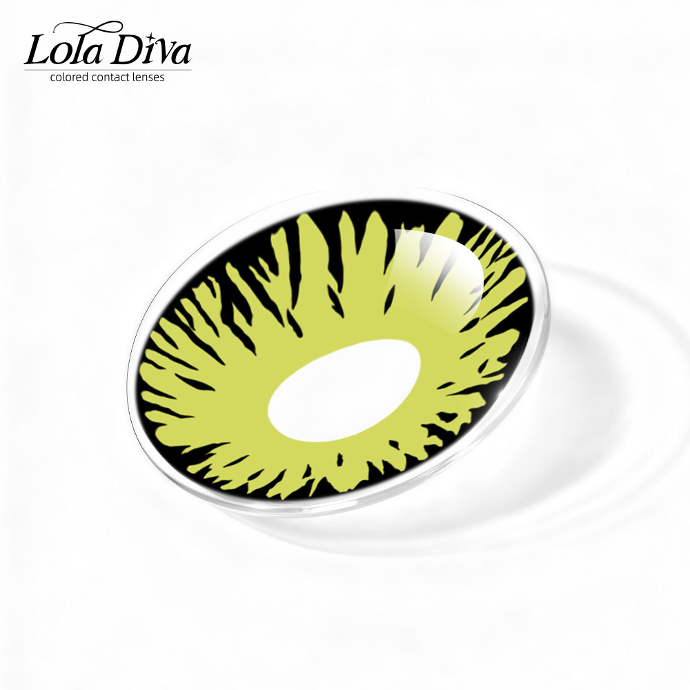 2pcs LolaDiva Toxic Mutant / Alien Flame | 1-Year Contact Lenses