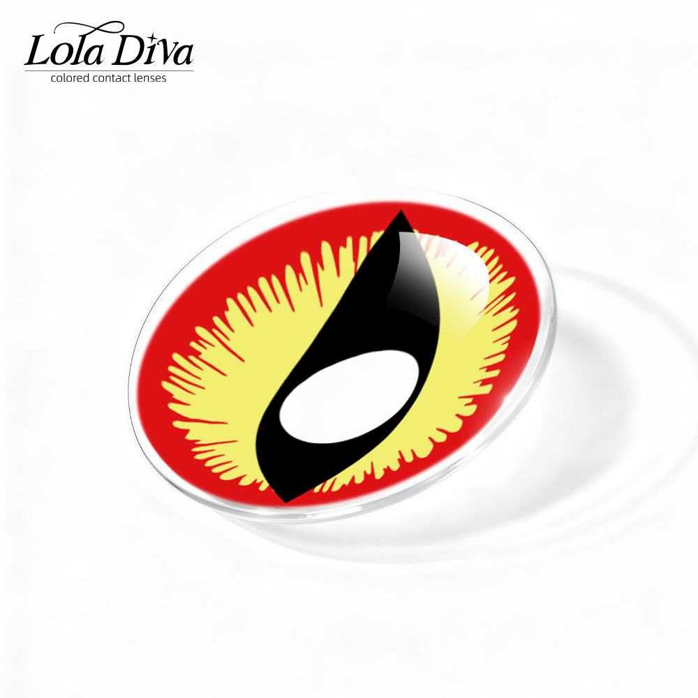 2pcs LolaDiva Blazing Demon / Fire Slit | 1-Year Contact Lenses