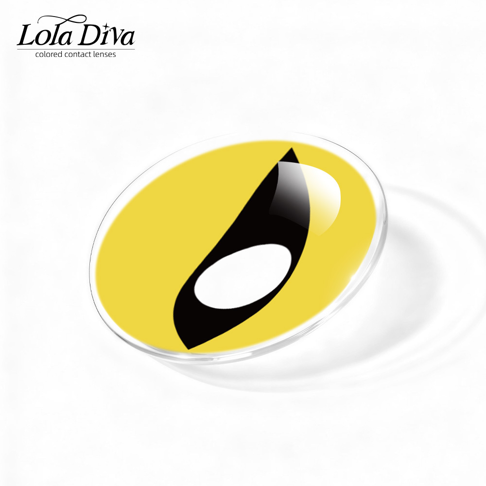 2pcs LolaDiva Sauron Gaze / Yellow Slit | 1-Year Contact Lenses