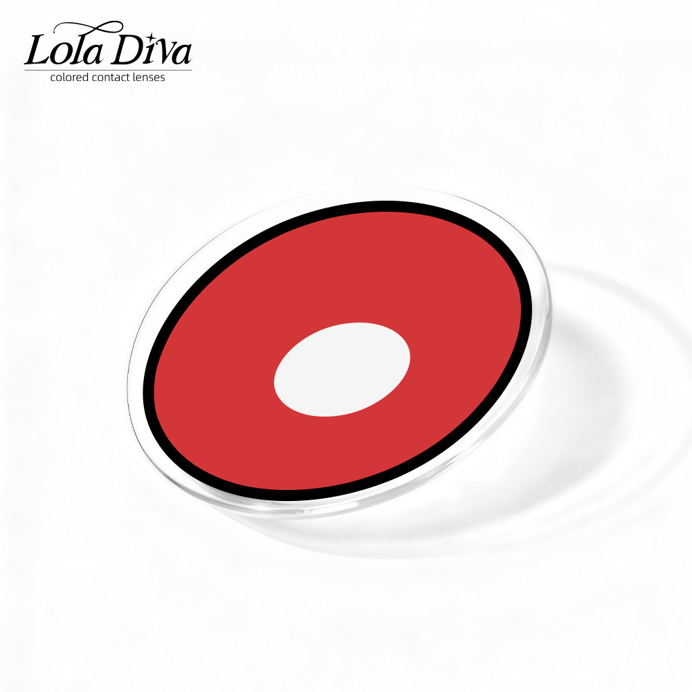 2pcs LolaDiva Crimson Demon / Solid Red​ | 1-Year Contact Lenses