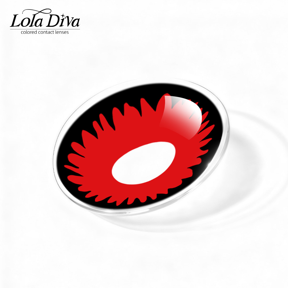 2pcs LolaDiva Blood Thorn / Serrated Red | 1-Year Contact Lenses
