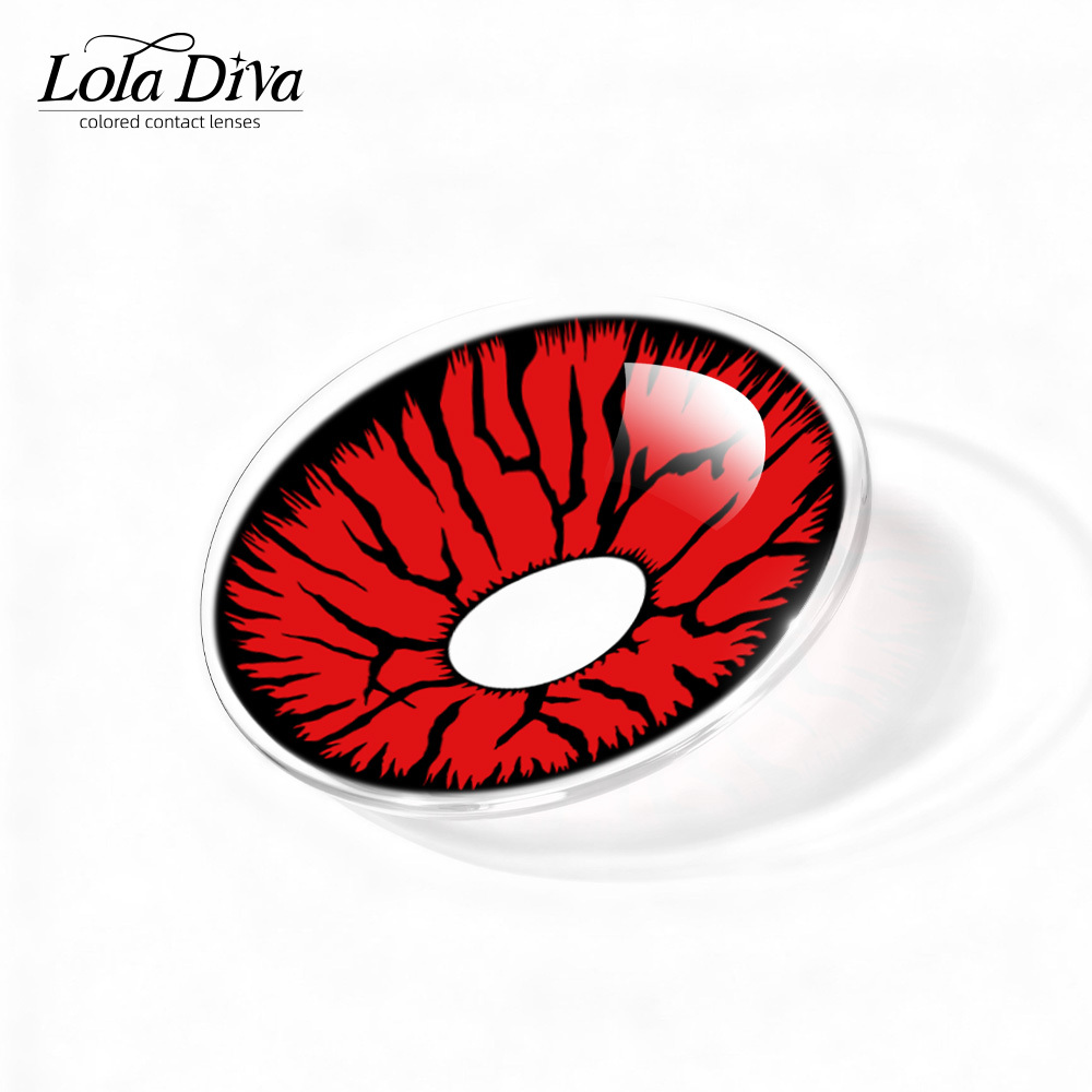 2pcs LolaDiva Crimson Veins / Blood Rage | 1-Year Contact Lenses