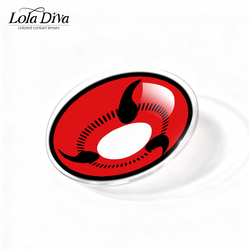 2pcs LolaDiva Cursed Rune / Red Vein | 1-Year Contact Lenses