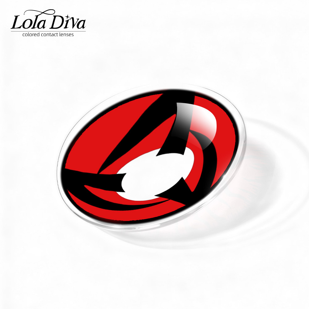 2pcs LolaDiva Three-Comma Pupil / Red | 1-Year Contact Lenses