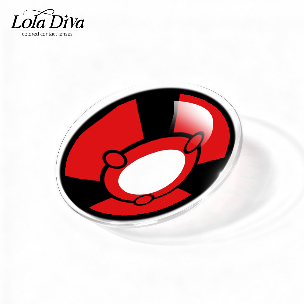 2pcs LolaDiva Three-Comma Iris / Red | 1-Year Contact Lenses