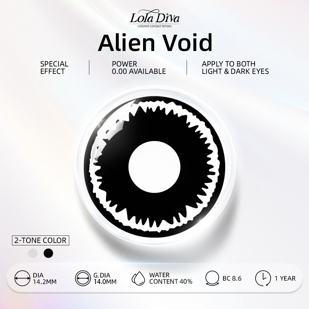 2pcs LolaDiva Alien Void / Serrated Edge | 1-Year Contact Lenses