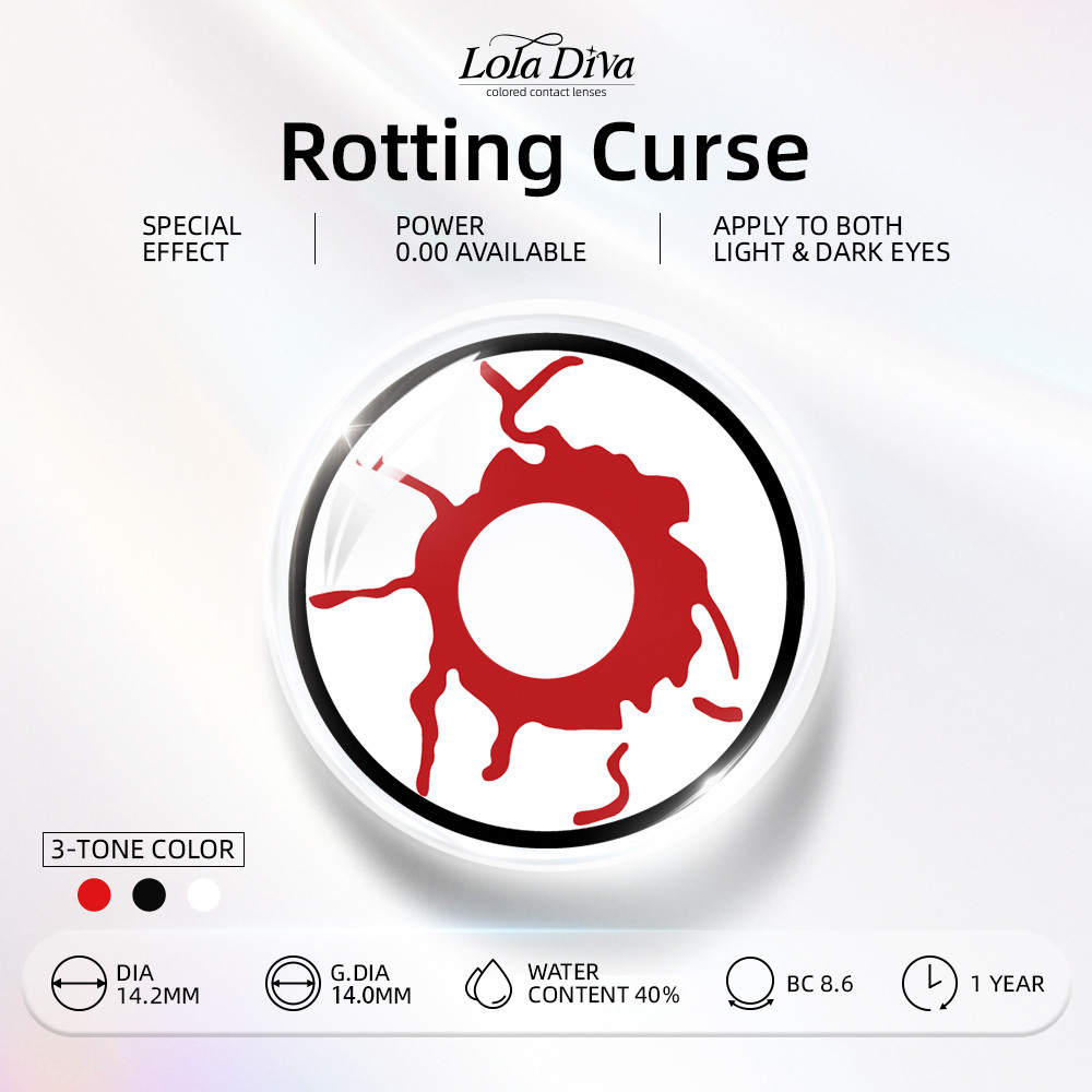 2pcs LolaDiva Rotting Curse / Zombie Blood | 1-Year Contact Lenses