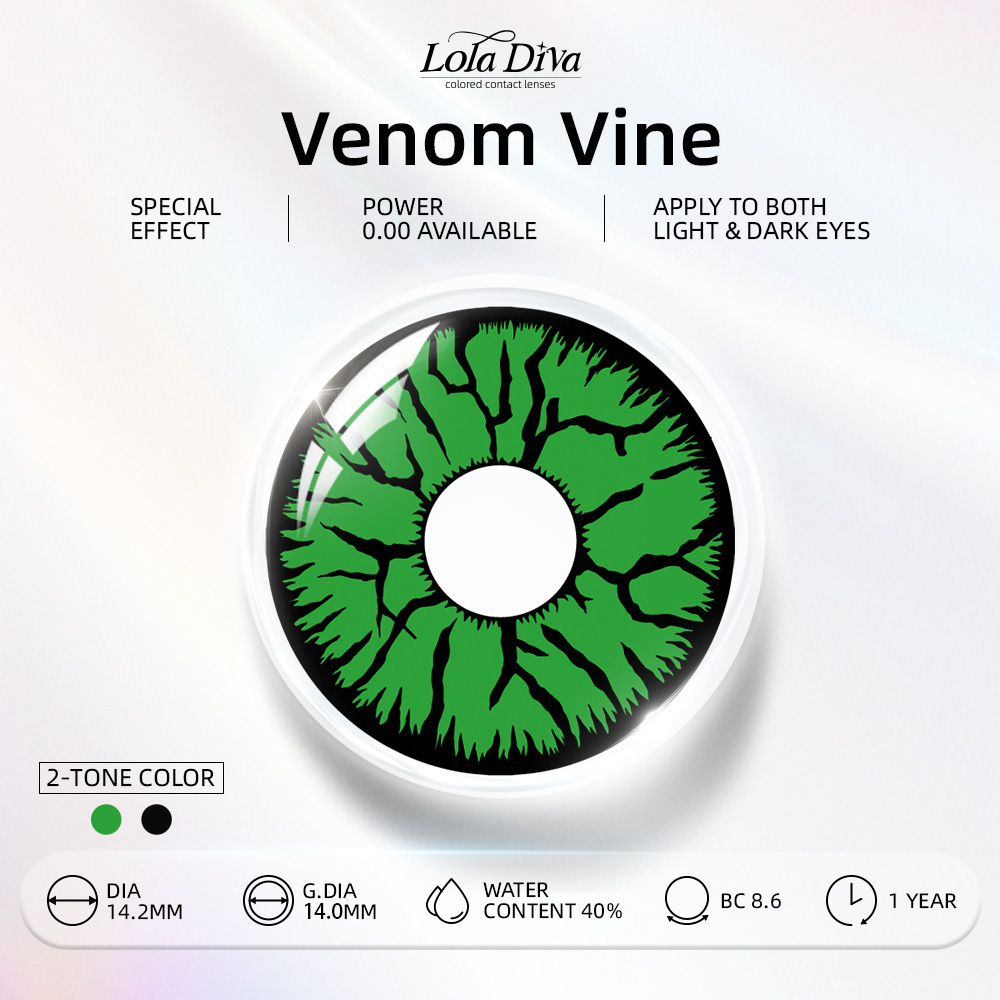 2pcs LolaDiva Venom Vine / Toxic Crack​ | 1-Year Contact Lenses