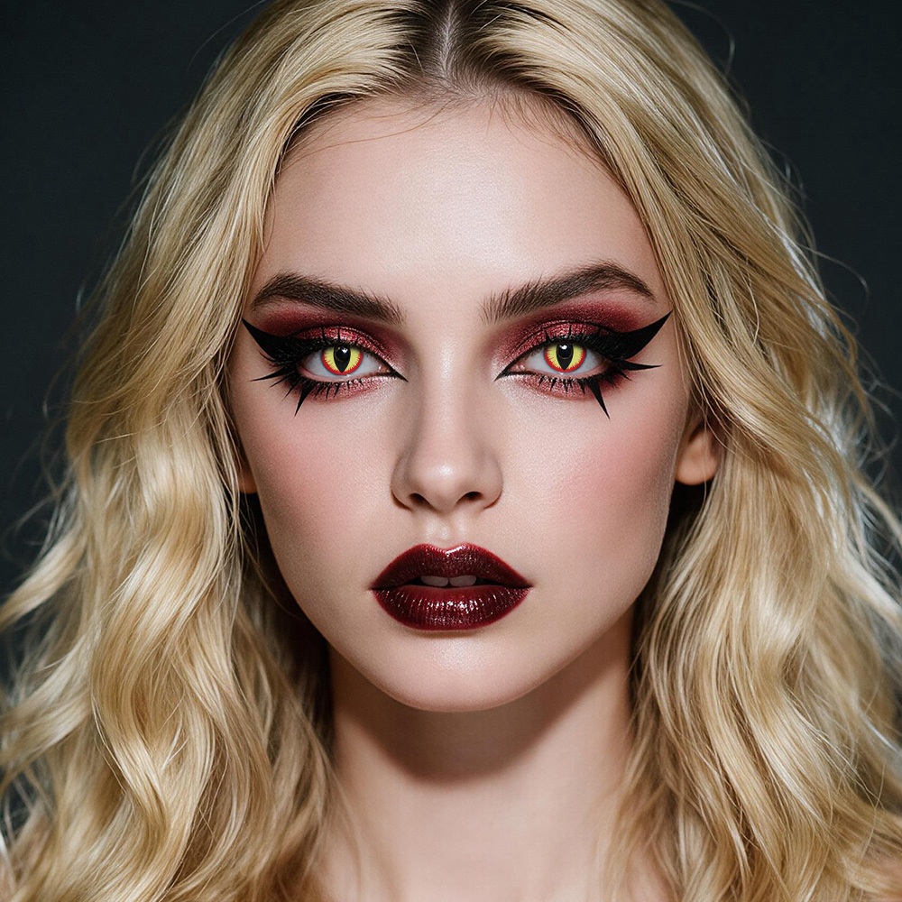 2pcs LolaDiva Blazing Demon / Fire Slit | 1-Year Contact Lenses