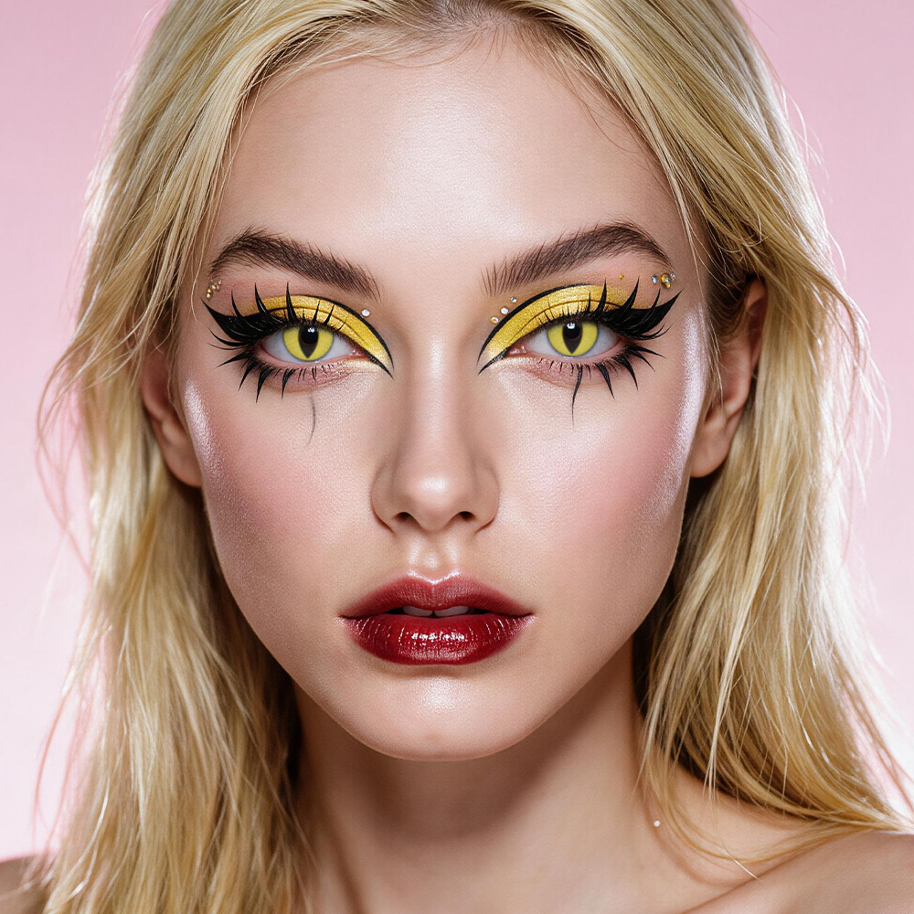 2pcs LolaDiva Sauron Gaze / Yellow Slit | 1-Year Contact Lenses