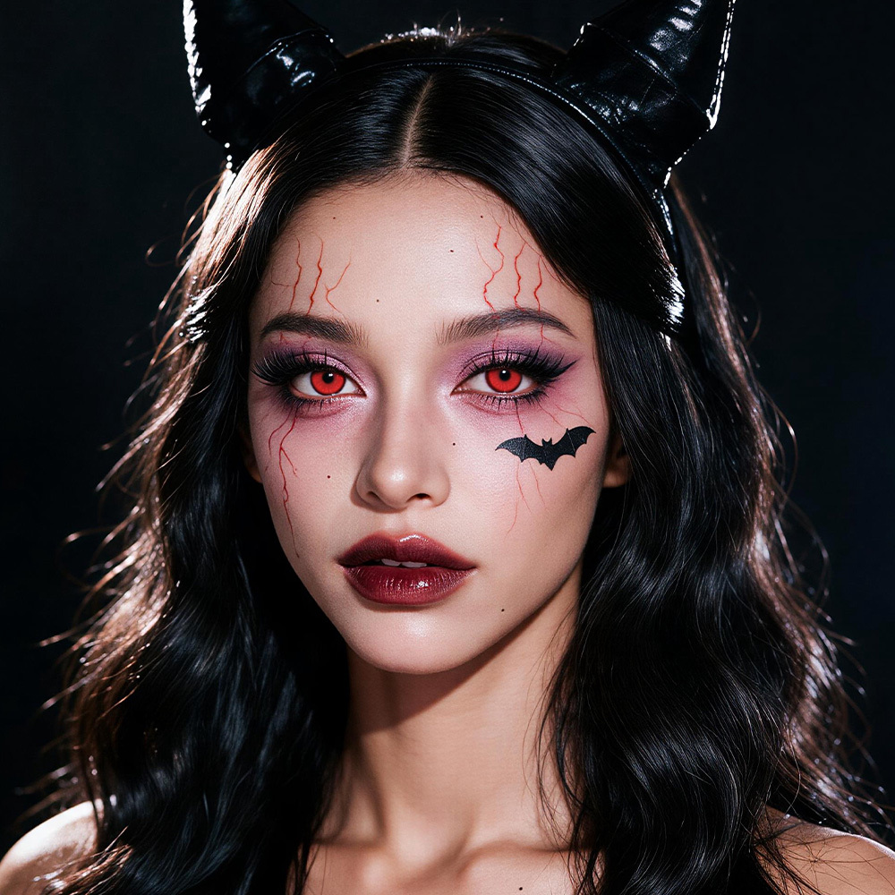 2pcs LolaDiva Crimson Demon / Solid Red​ | 1-Year Contact Lenses