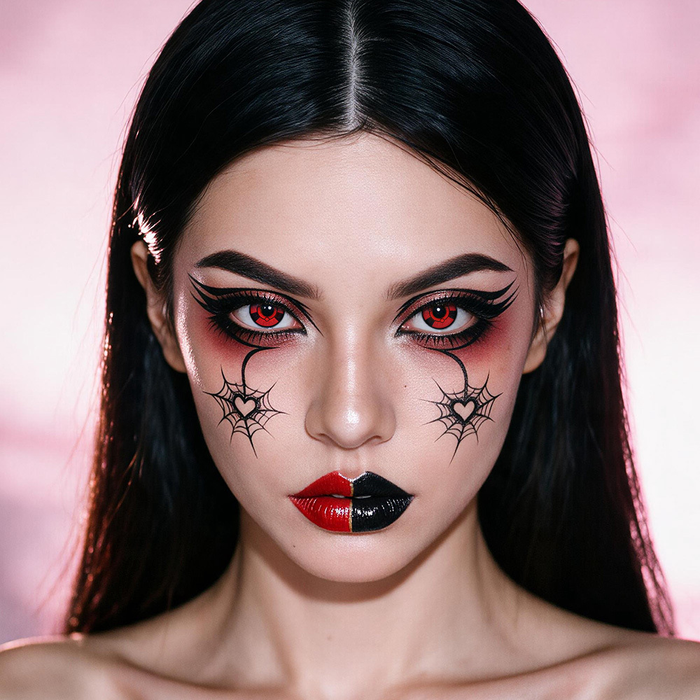 2pcs LolaDiva Three-Comma Iris / Red | 1-Year Contact Lenses