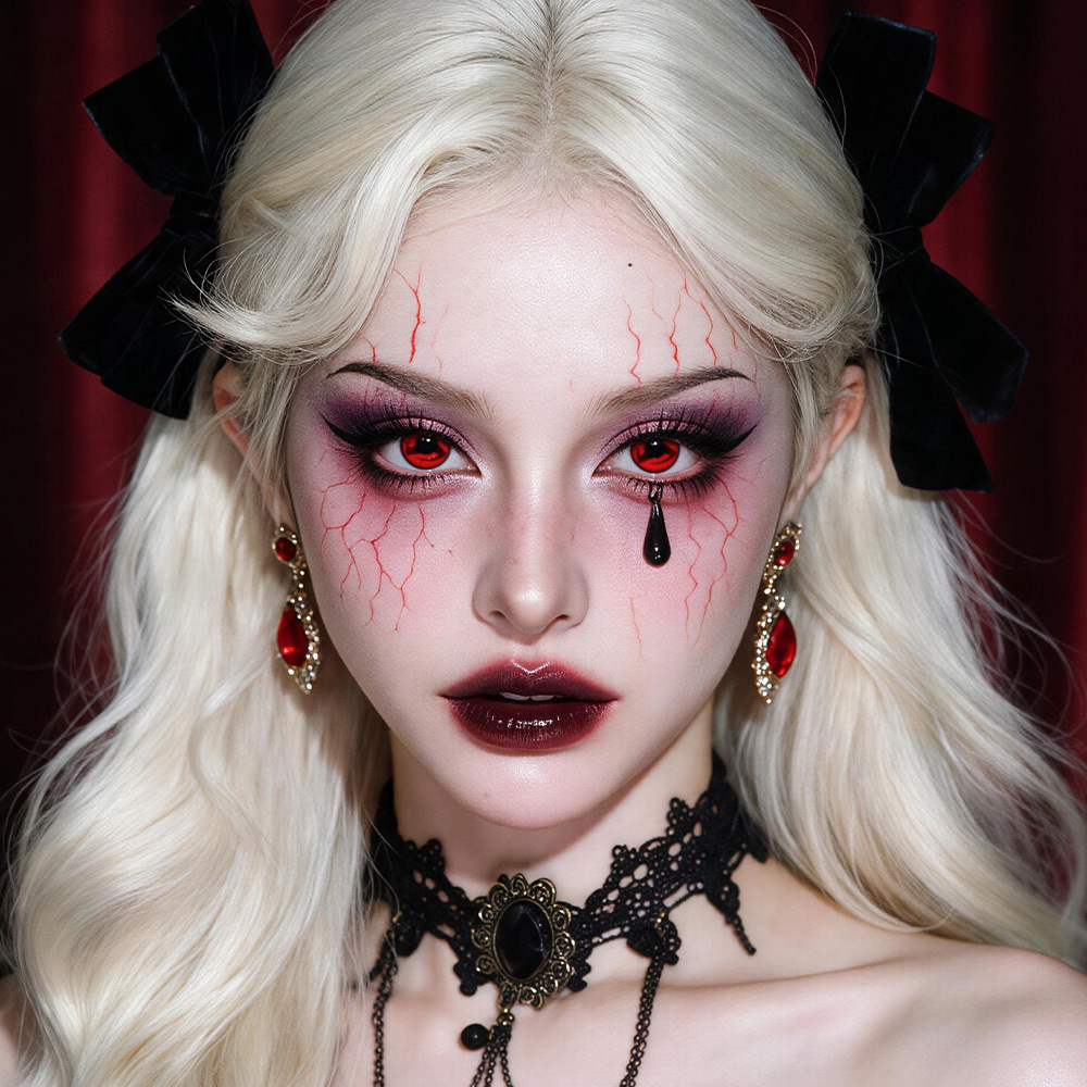 2pcs LolaDiva Black Flame / Spiral Whirl | 1-Year Contact Lenses