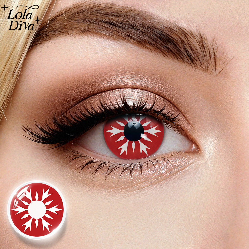LolaDiva Crimson Burst Red | 1-Year Halloween Contacts