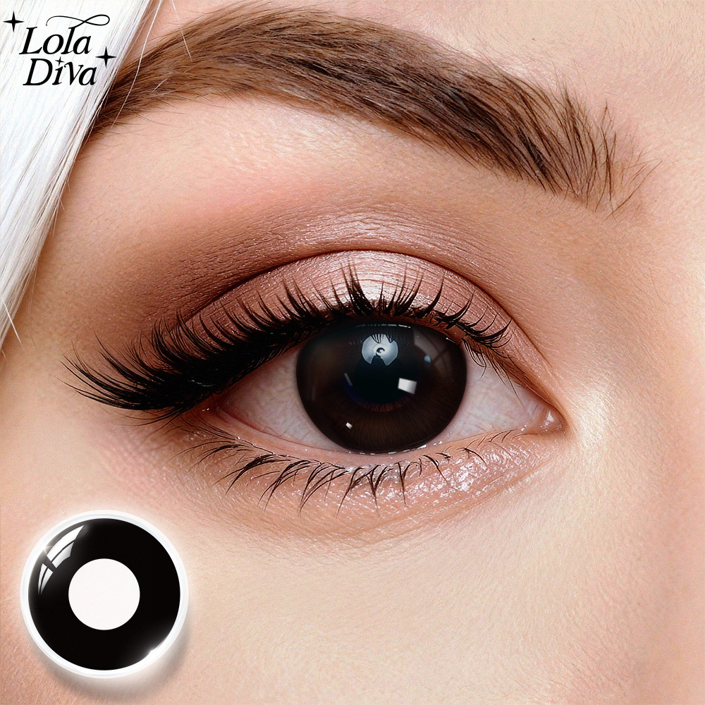 LolaDiva Grim Shadow Blackout | 1-Year Halloween Contacts