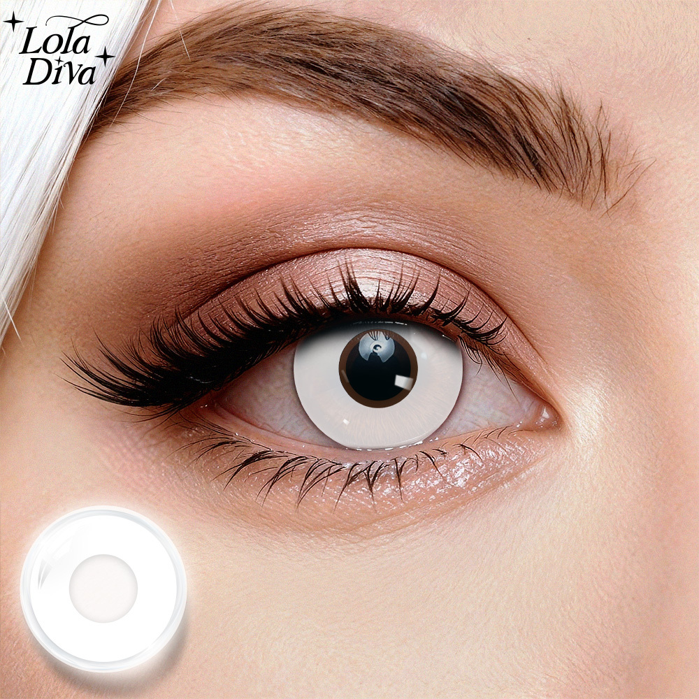 LolaDiva Void Gaze White | 1-Year Halloween Contacts