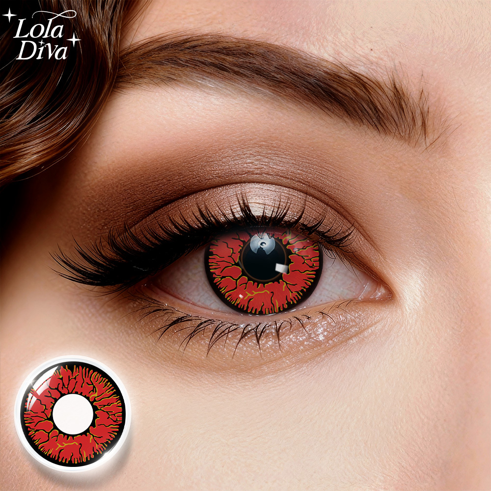 LolaDiva Scorched Seal Red | 1-Year Halloween Contacts