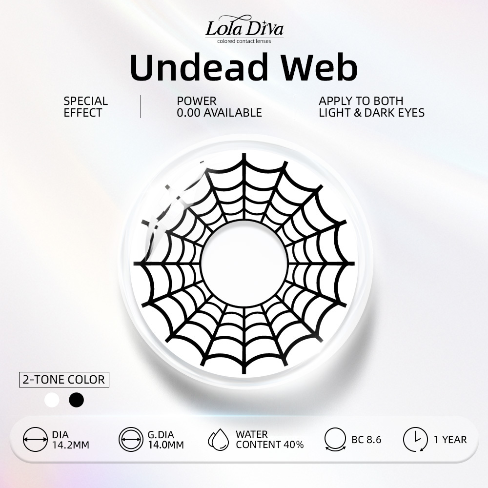 LolaDiva Undead Web Zombie | 1-Year Halloween Contacts