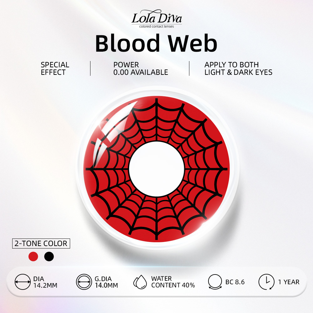 LolaDiva Blood Web Creepy | 1-Year Halloween Contacts