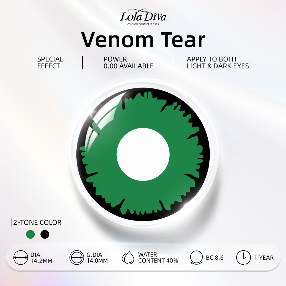 LolaDiva Venom Tear Creepy | 1-Year Halloween Contacts