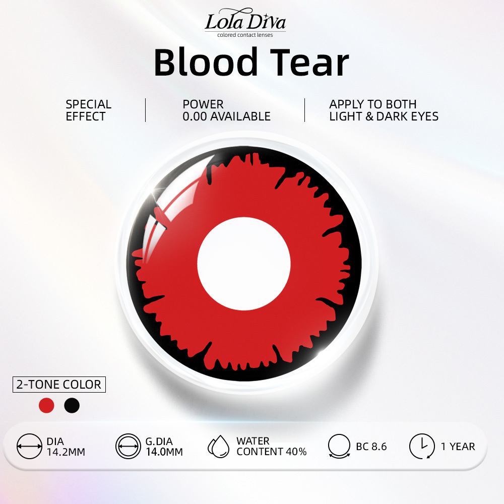 LolaDiva Blood Tear Vampire | 1-Year Halloween Contacts