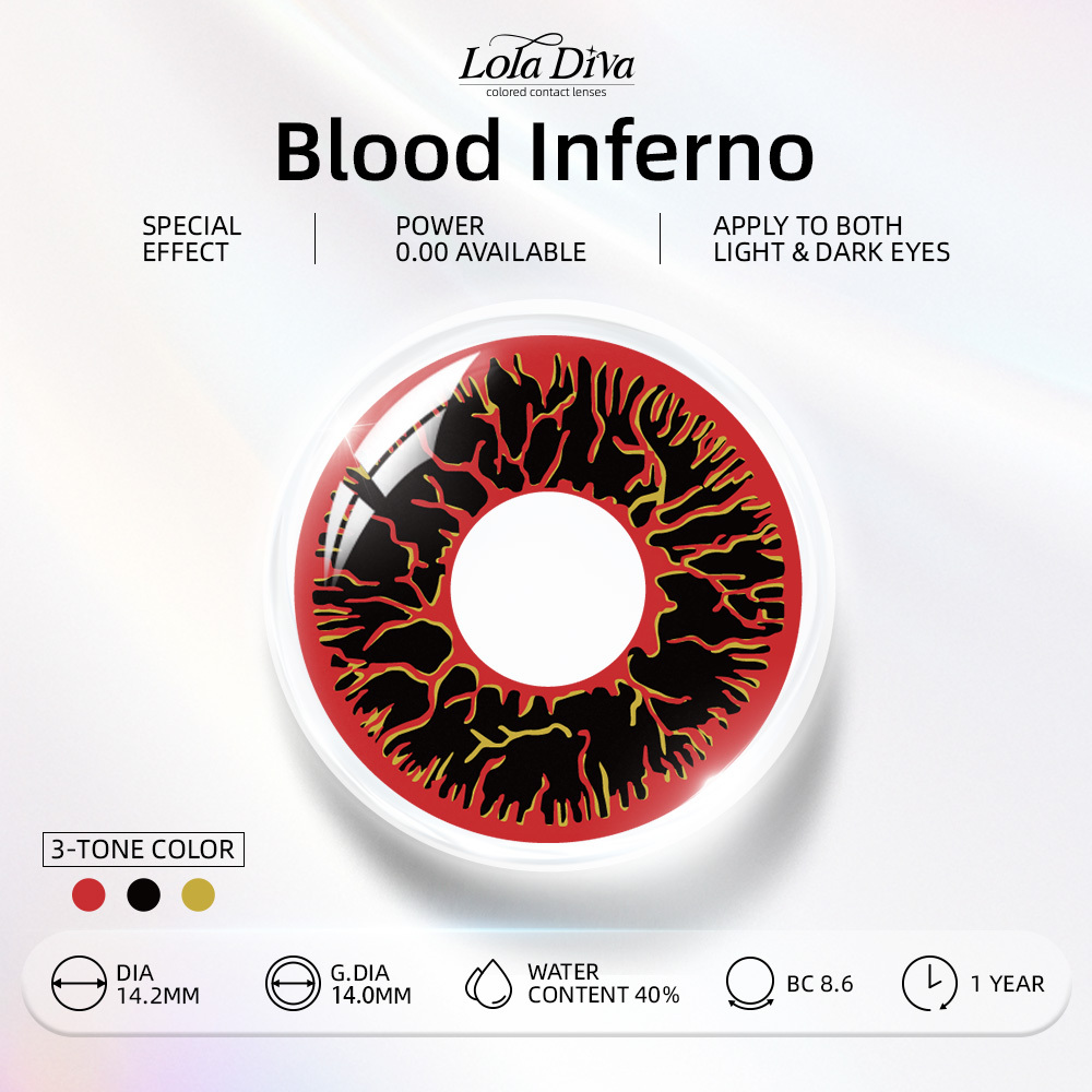 LolaDiva Blood Inferno Red | 1-Year Halloween Contacts