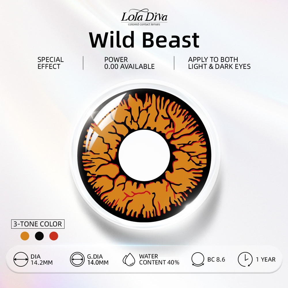 LolaDiva Wild Beast Scary | 1-Year Halloween Contacts
