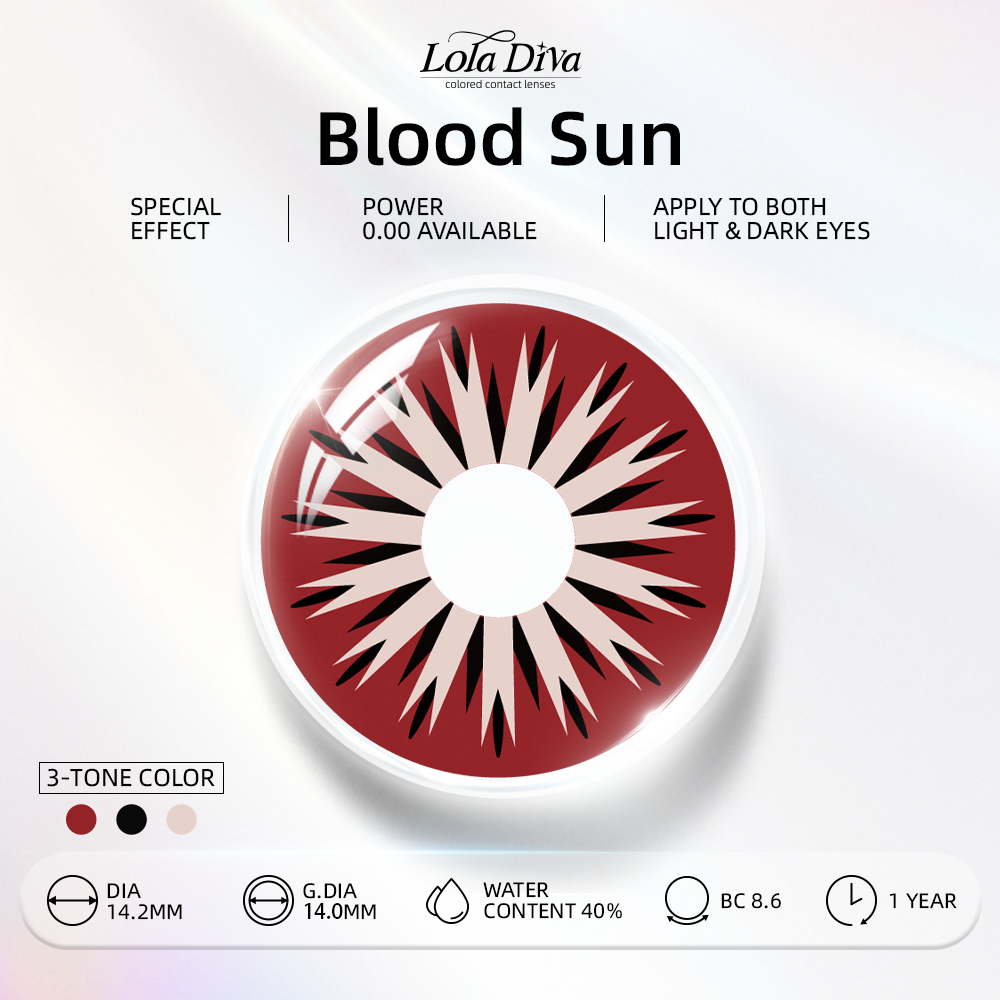 LolaDiva Blood Sun Red | 1-Year Halloween Contacts