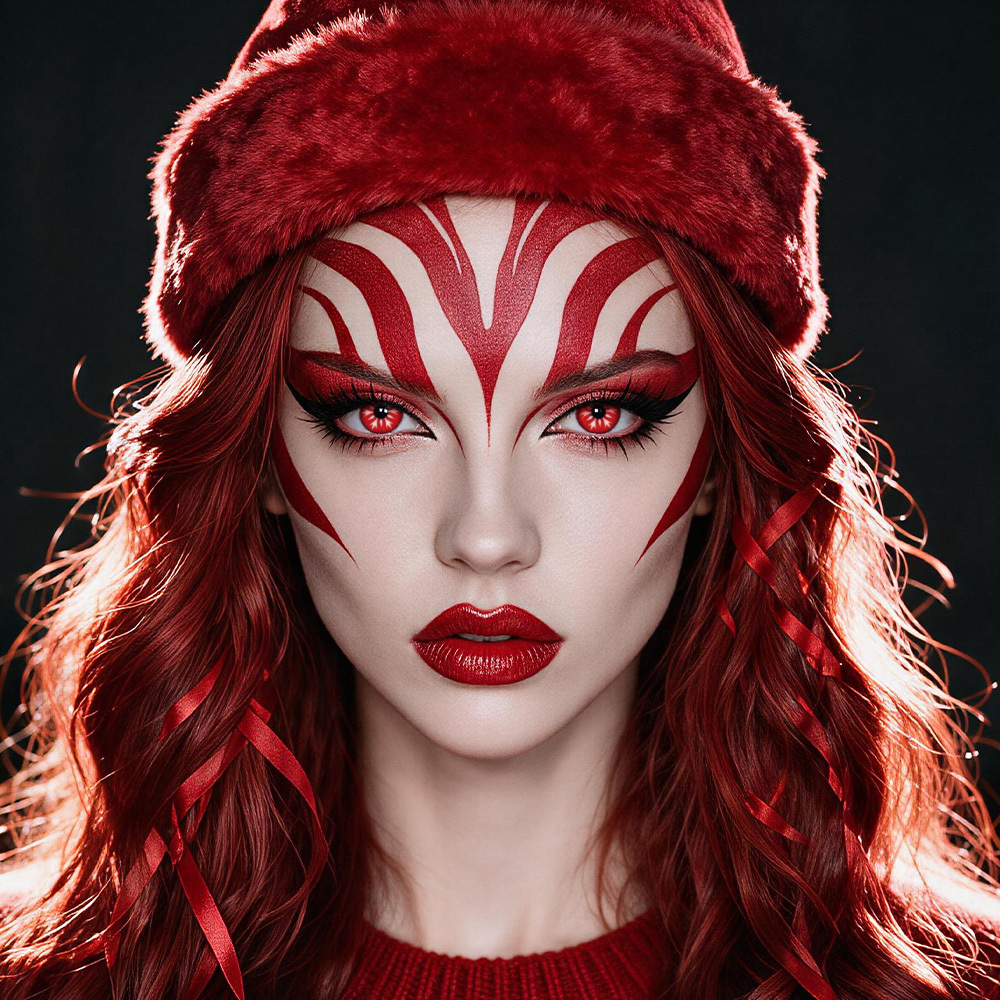 LolaDiva Crimson Burst Red | 1-Year Halloween Contacts