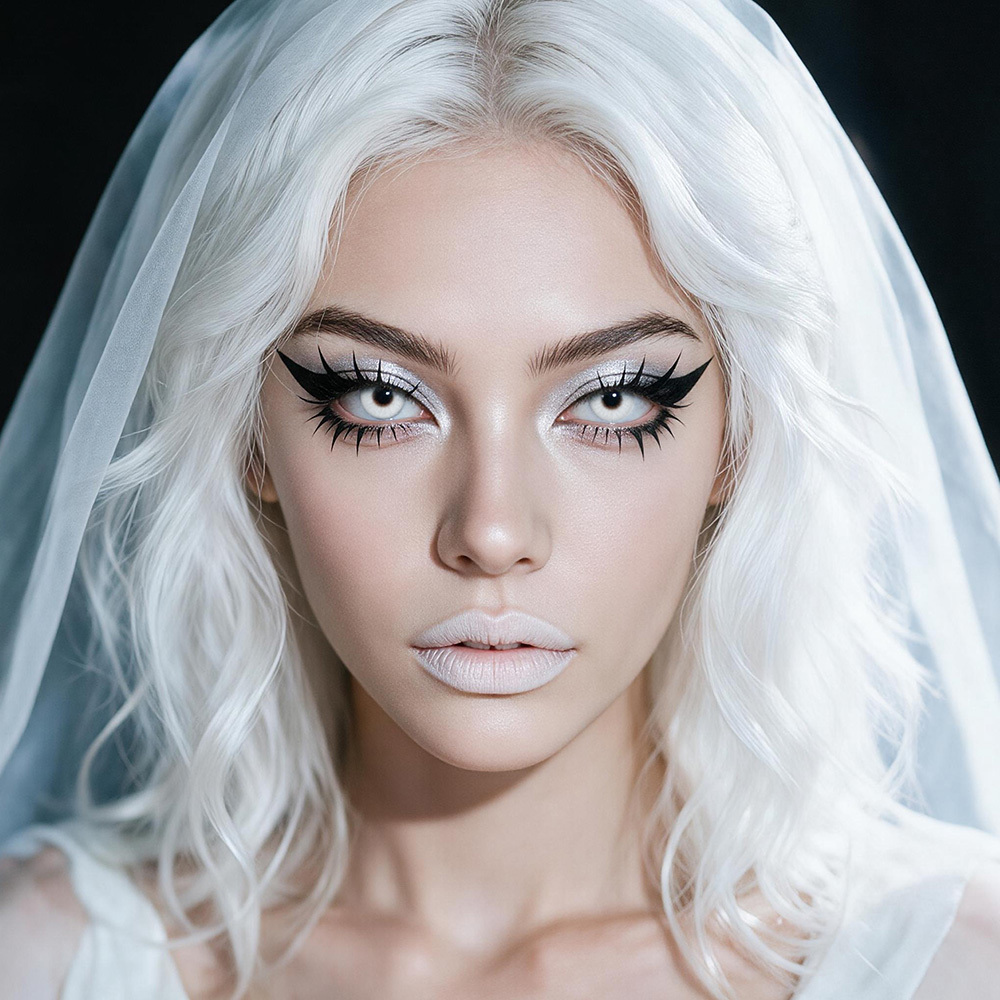 LolaDiva Void Gaze White | 1-Year Halloween Contacts