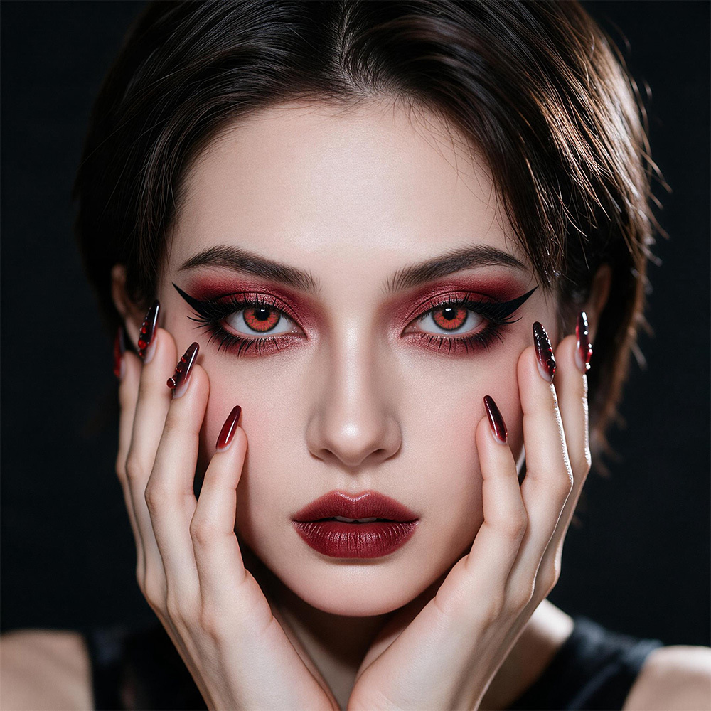 LolaDiva Scorched Seal Red | 1-Year Halloween Contacts