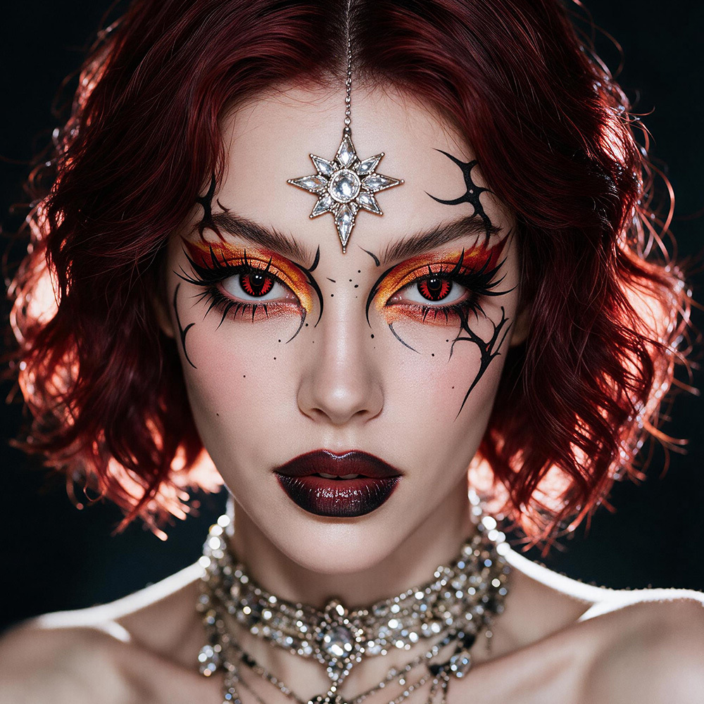 LolaDiva Inferno Dragon Red | 1-Year Halloween Contacts