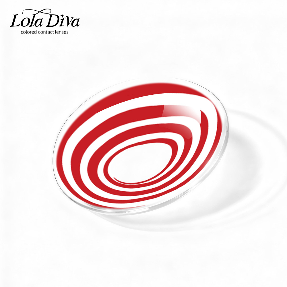 LolaDiva Crimson Whirl Red | 1-Year Halloween Contacts