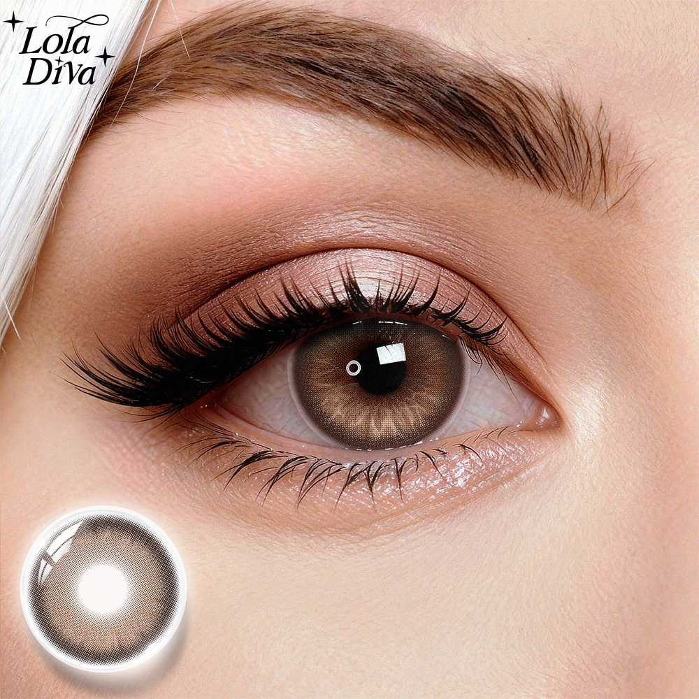 2pcs LolaDiva Mist Petal Choco | 1-Year Contact Lenses