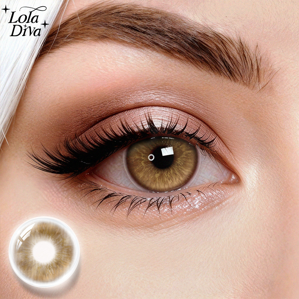 2pcs LolaDiva Diamond Fire Brown | 1-Year Contact Lenses