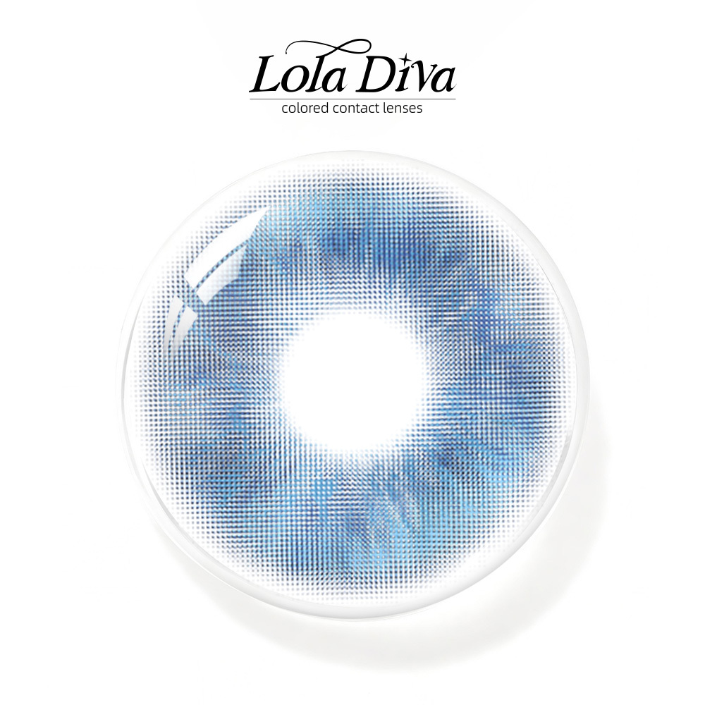 2pcs LolaDiva Diamond Fire Blue | 1-Year Contact Lenses