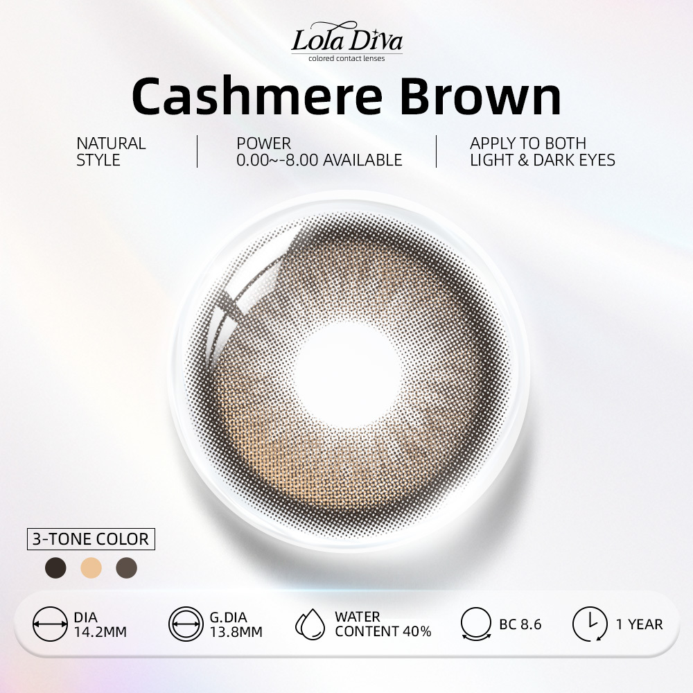 2pcs LolaDiva Cashmere Brown | 1-Year Contact Lenses