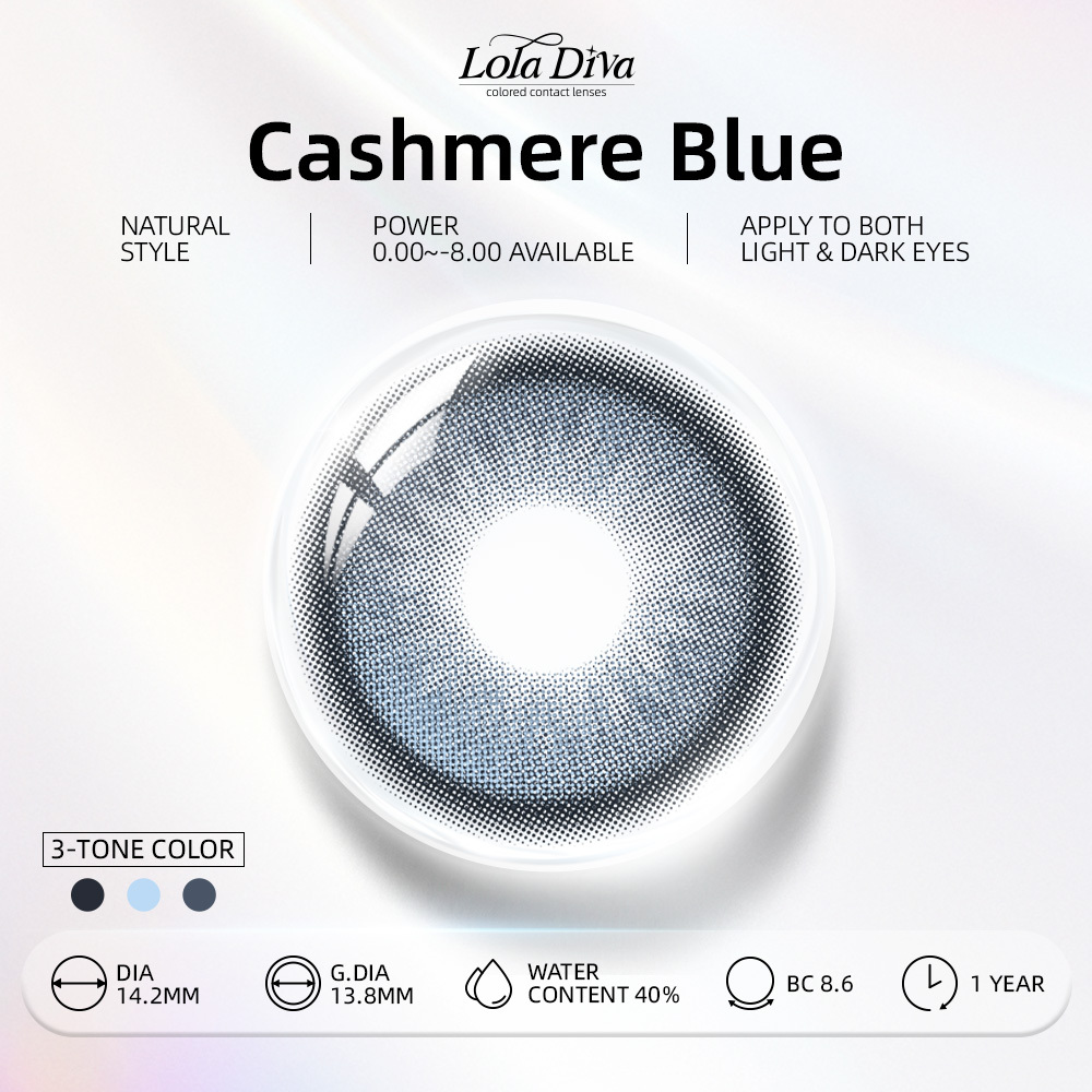 2pcs LolaDiva Cashmere Blue | 1-Year Contact Lenses