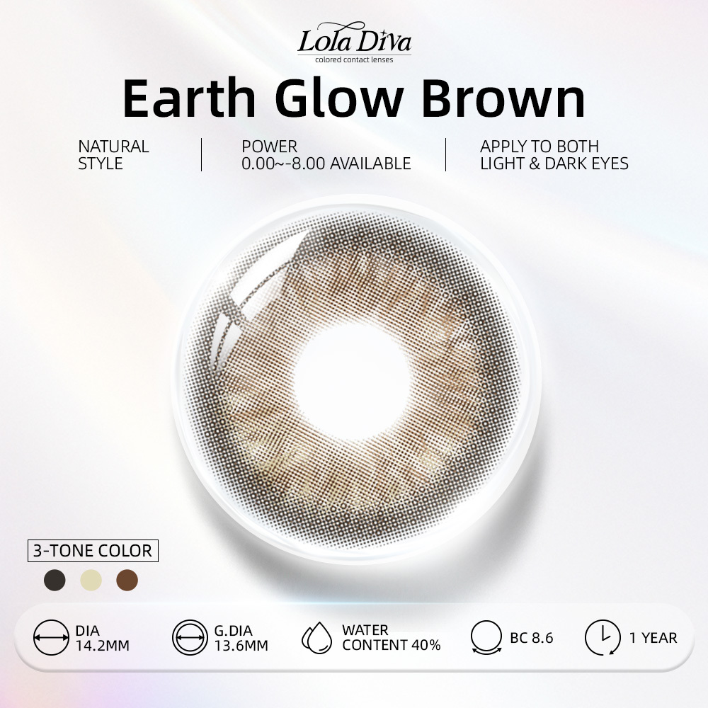 2pcs LolaDiva Earth Glow Brown | 1-Year Contact Lenses