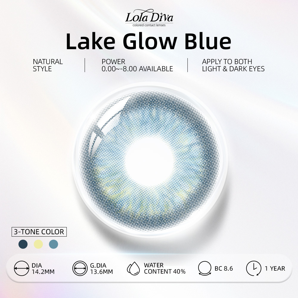 2pcs LolaDiva Lake Glow Blue | 1-Year Contact Lenses