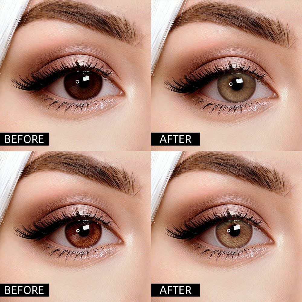 2pcs LolaDiva Breeze & Mist Brown | 1-Year Contact Lenses