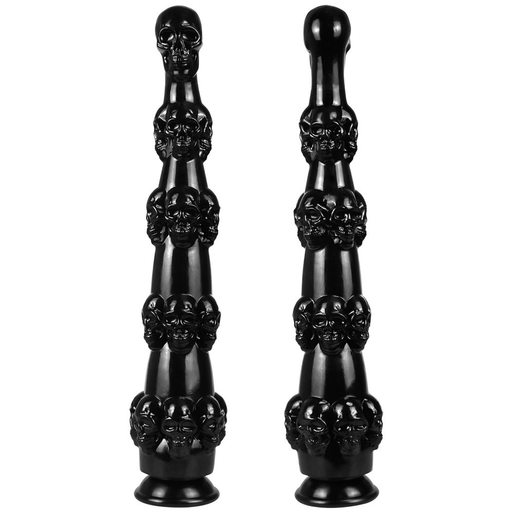 Black flexible TPE long dildo suitable for female masturbation CM-YLT-G-98