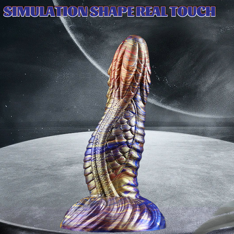 Colored Irregular TPE Dildo 2 CM-AY-7668