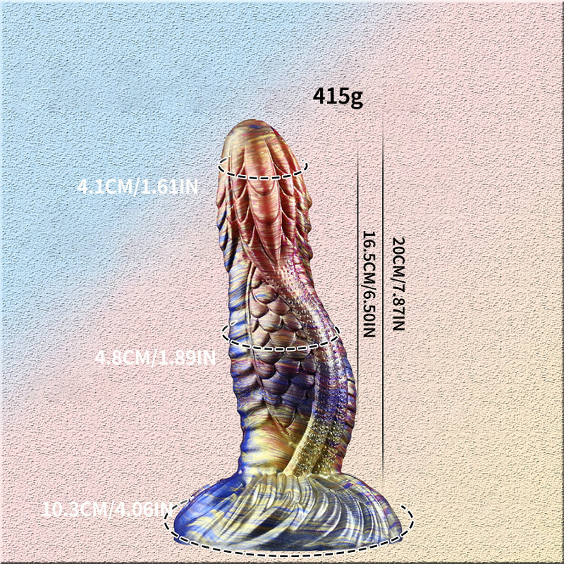 Colored Irregular TPE Dildo 2 CM-AY-7668